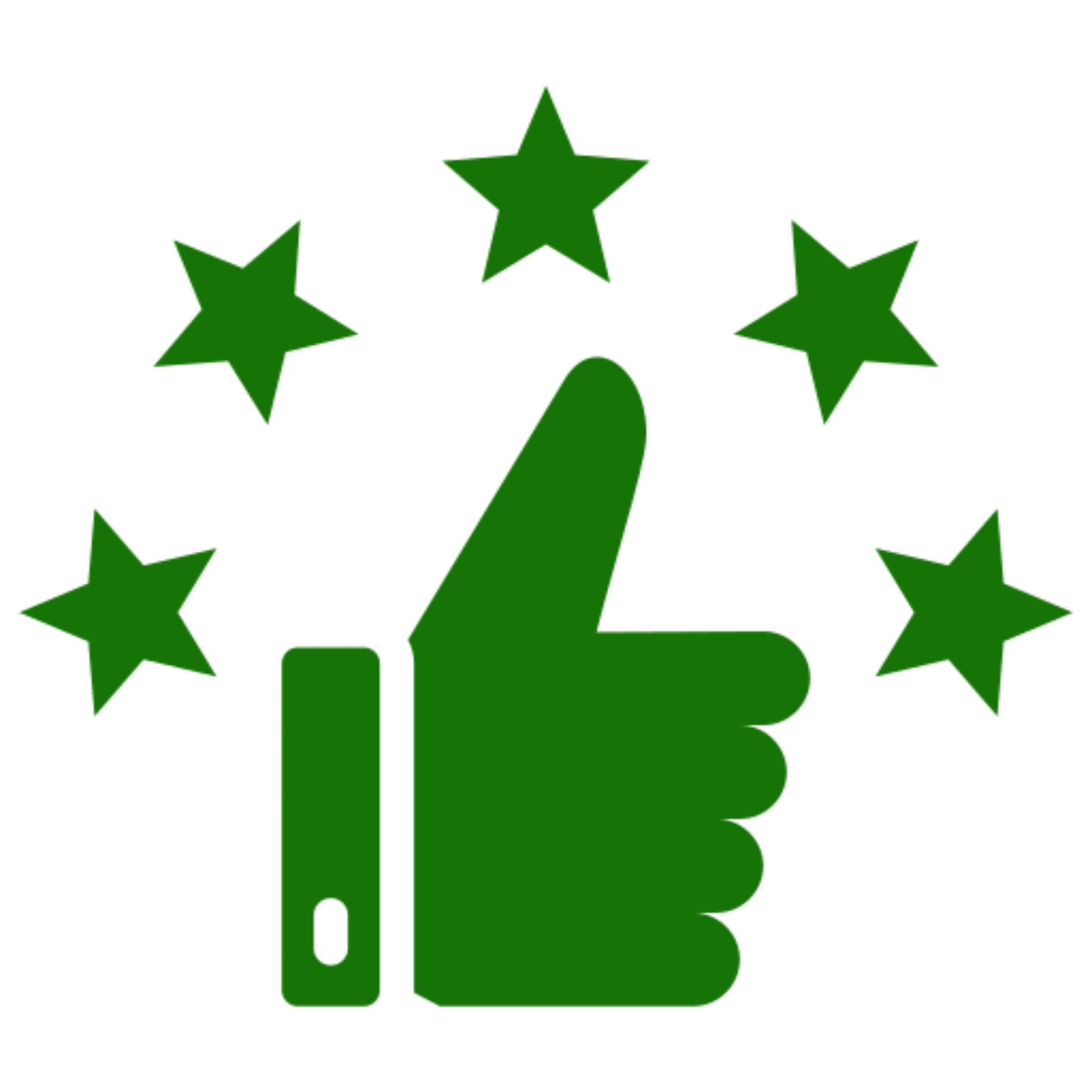 Positive feedback icon with stars