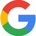 Multicolored 'G' logo symbol